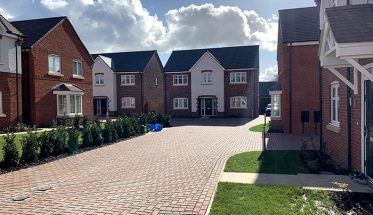 Houses at a housing development in the midlands where Norcon did the groundworks services.